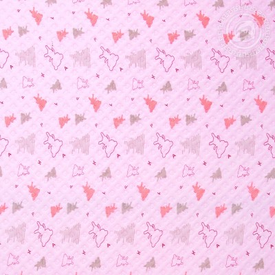 Одеяло-покрывало детское трикотажное - Мишки-малышки розовый Арт
