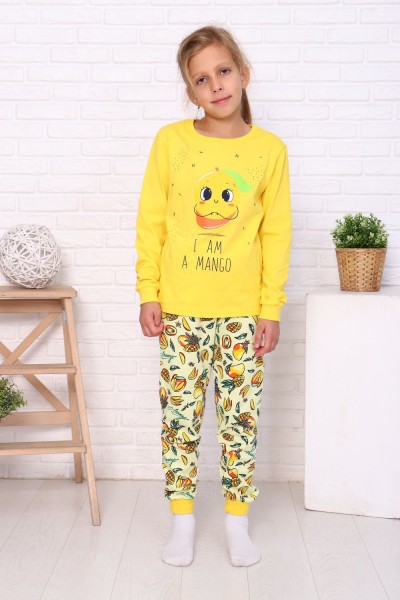 Пижама Смузи длинный рукав детская - желтый (НТ)