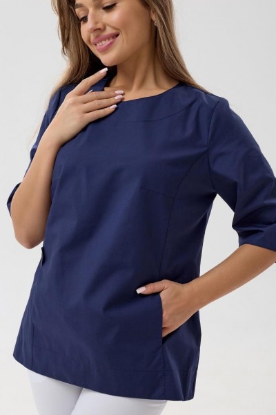 Блуза медицинская - женская 217 темно-синий  Тиси (СтБ)  