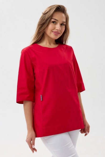 Блуза медицинская - женская 217 красный  Тиси (СтБ)  