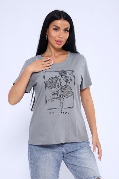 Футболка 80035 - серый (НТ) Футболка 80035 - серый (НТ)