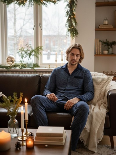 Пижама мужская Алишер - синий (НТ) Пижама мужская Алишер - синий (НТ)