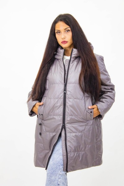 Демисезонная куртка Лайт, большие размеры арт.212 - серый (НТ)