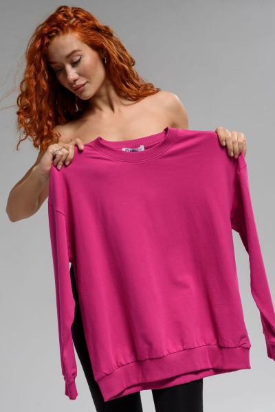 Свитшот базовый женский 14423 - лиловый (НТ)