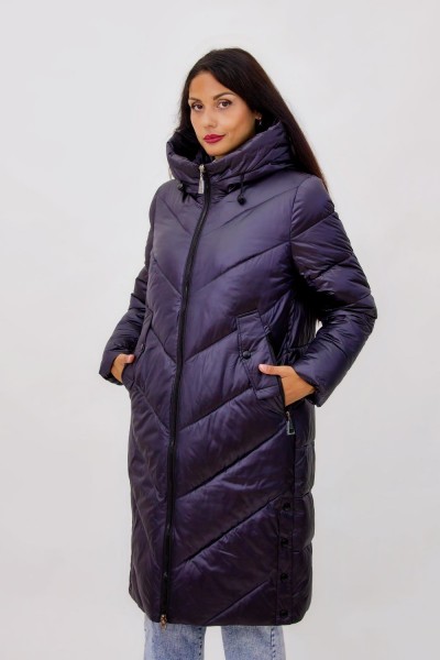 Удлиненная куртка Зима арт.6511 - черный (НТ)