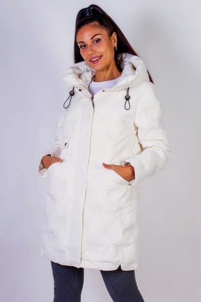 Демисезонная куртка с капюшоном Знаки зодиака, арт.8835 - белый (НТ)