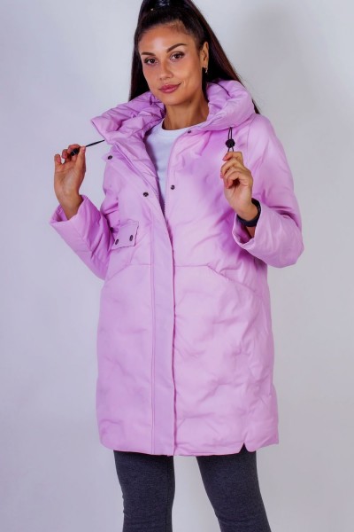 Демисезонная куртка с капюшоном Знаки зодиака, арт.8835 - розовый (НТ)