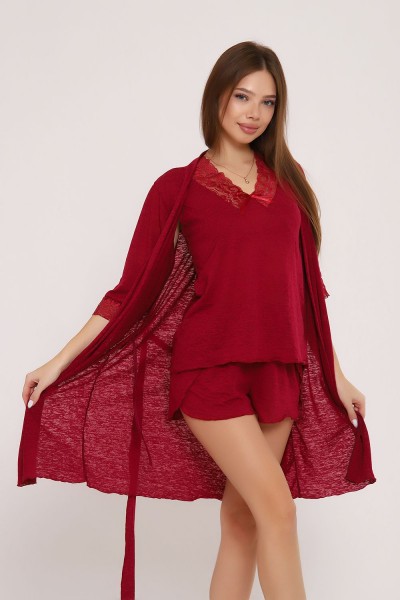 Пеньюар женский 29009 - бордовый (НТ)
