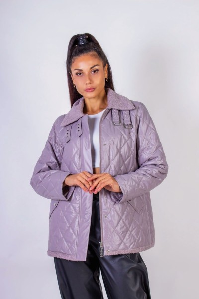 Демисезонная женская куртка арт.7035 А - бежевый (НТ)