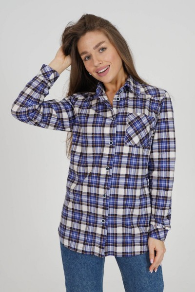 Рубашка женская РУБ-01 - синий (НТ)