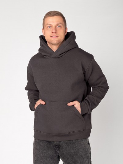 Толстовка мужская футер 3-х нитка начес пенье БРУНО ГРАФИТ (ДТ) Толстовка мужская футер 3-х нитка начес пенье БРУНО ГРАФИТ (ДТ)
