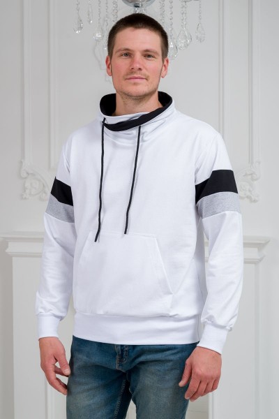 Толстовка мужская из футера Оскар белый макс (АМ) Толстовка мужская из футера Оскар белый макс (АМ)