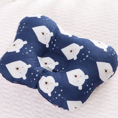 Подушка ортопедическая бабочка ПОБ-белый-мишка-синий (НТ)