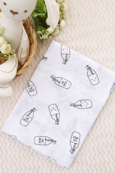 Пеленка из муслина 90х130 арт. ПЛ-М-молоко (НТ)