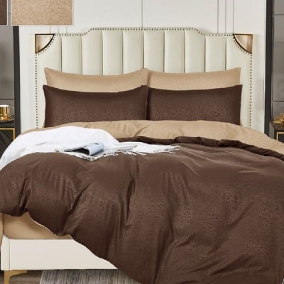 КПБ Полисатин ПСГ-201 коричневый-бежевый (НТ)