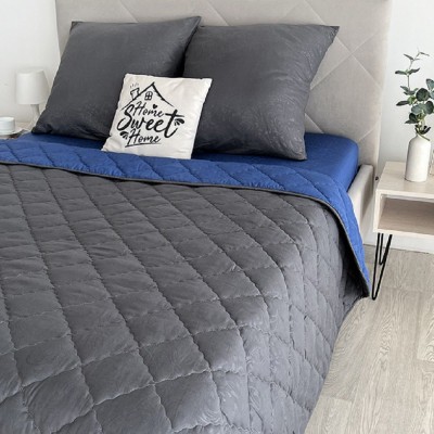 Комплект постельного белья с одеялом New Style КМ-002 графит-синий (НТ)