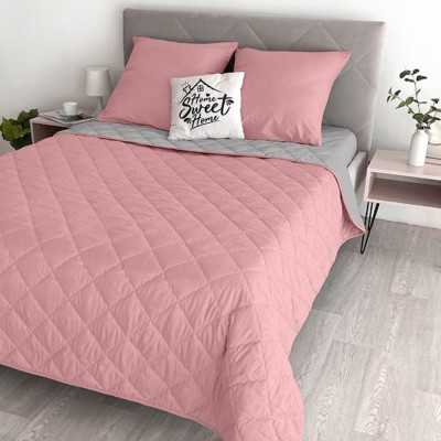 Комплект постельного белья с одеялом New Style КМ-019 серый-брусника - серый-брусника (НТ)