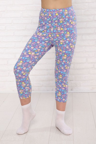 Лосины Ботаника укороченные детские - сиреневый (НТ)