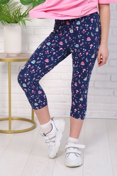Лосины Уля укороченные детские - синий (НТ)