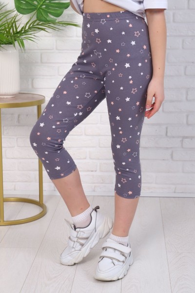 Лосины Поп-звезда укороченные детские - светло-серый (НТ)