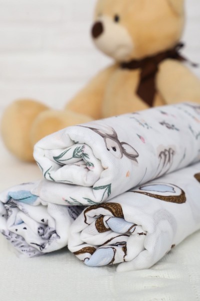 Пеленки из муслина 100*120 - Кокос (НТ)