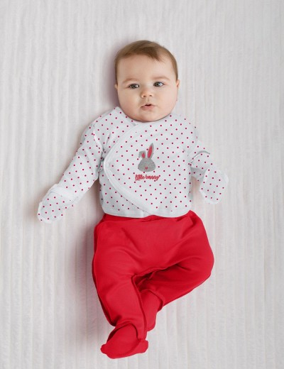 Распашонка интерлок Шайни 20761 - белый-красный (НТ) Распашонка интерлок Шайни 20761 - белый-красный (НТ)