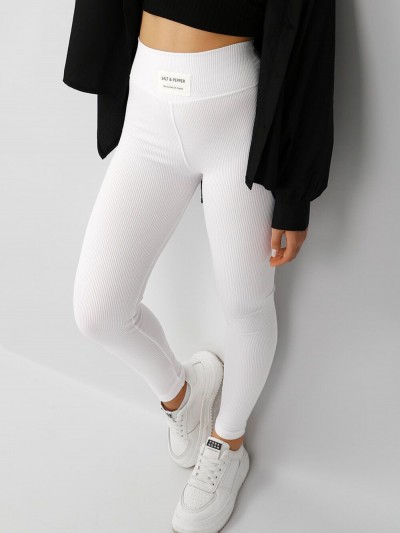 Лосины в рубчик SP8233-1 - белый (НТ) Лосины в рубчик SP8233-1 - белый (НТ)