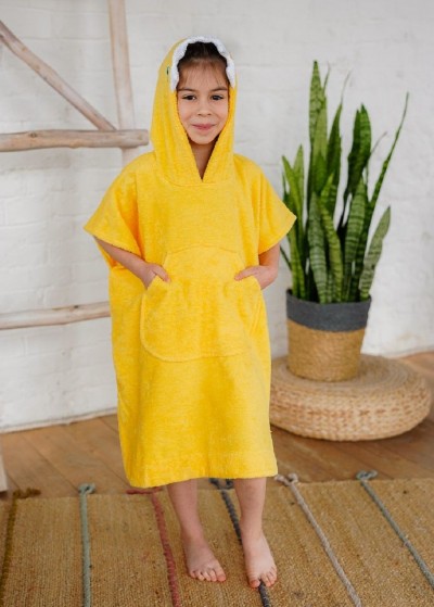 Пончо махровое Сказка - желтый (НТ)