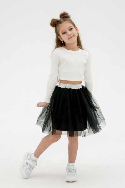 Юбка кулир София 30600 - черный (НТ)