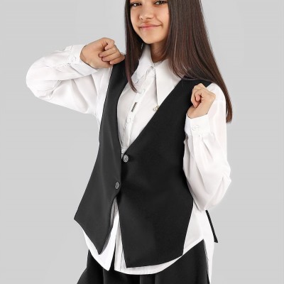 Жилет для девочки SP2513 - черный (НТ) Жилет для девочки SP2513 - черный (НТ)