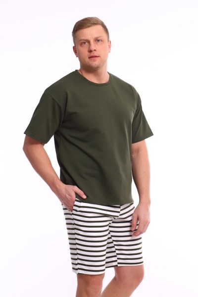 Комплект с шортами Бриз 35ф-09ф - хаки (НТ)
