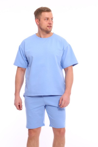 Комплект с шортами Бриз 27 - голубой (НТ)