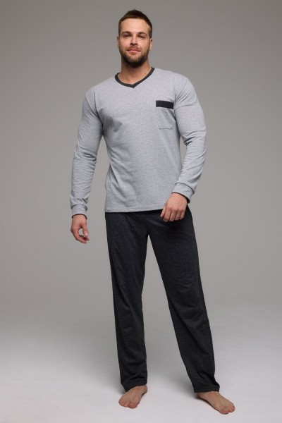 Костюм мужской (дл.рукав) Ральф - серый (НТ)