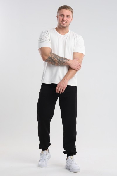 07 Брюки мужские с манжетом - черный (НТ) 07 Брюки мужские с манжетом - черный (НТ)