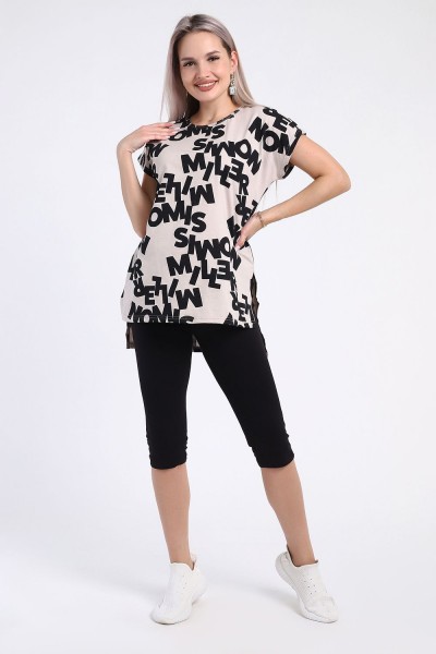 Костюм с бриджами - Буква - 796 - бежевый (НТ) Костюм с бриджами - Буква - 796 - бежевый (НТ)