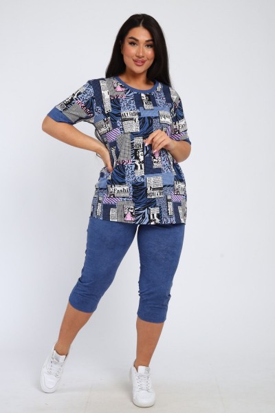 Костюм женский КБЖЖ0050А - синий,розовый (НТ) Костюм женский КБЖЖ0050А - синий,розовый (НТ)