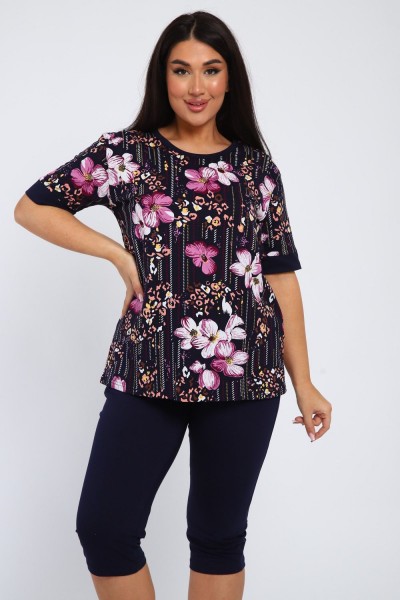 Костюм женский КБЖЖ0050А - синий, фиолетовый (НТ) Костюм женский КБЖЖ0050А - синий, фиолетовый (НТ)