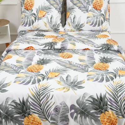 Постельное белье С листьями ананасы полисатин, наволочки 70х70см (НТ)