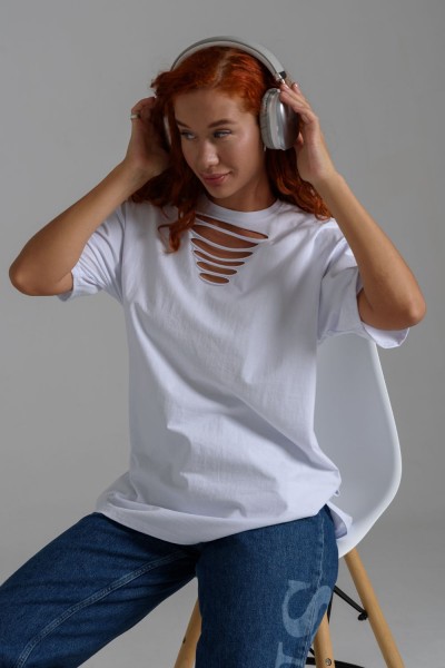 Футболка женская 7468 - белый (НТ) Футболка женская 7468 - белый (НТ)