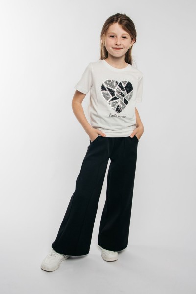 Футболка для девочки 51298 детская - молочный (НТ)