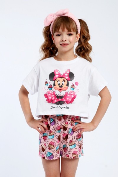 Пижама для девочки Минни арт. ПД-019-078 - белый (НТ)