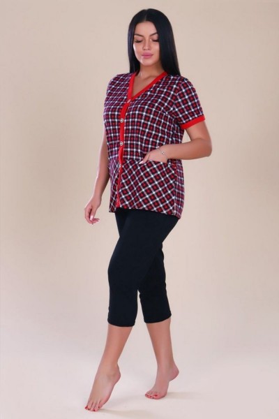 306К Костюм с бриджами - Пуговицы - красный (НТ) 306К Костюм с бриджами - Пуговицы - красный (НТ)