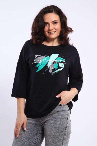 Футболка женская 88528 - черный (НТ) Футболка женская 88528 - черный (НТ)