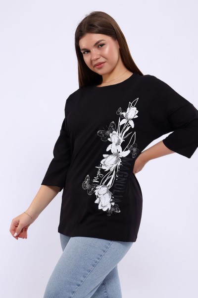 Туника 80045 - черный (НТ)