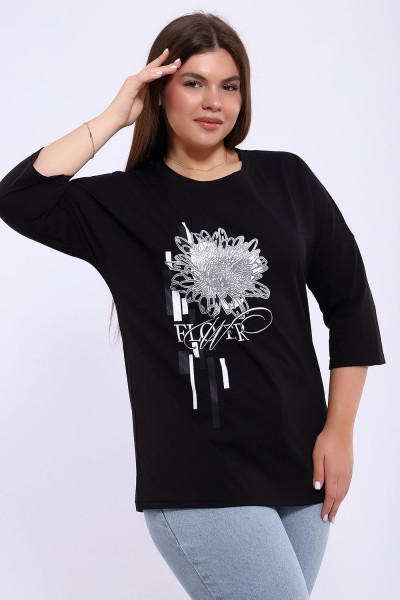 Туника 80044 - черный (НТ)