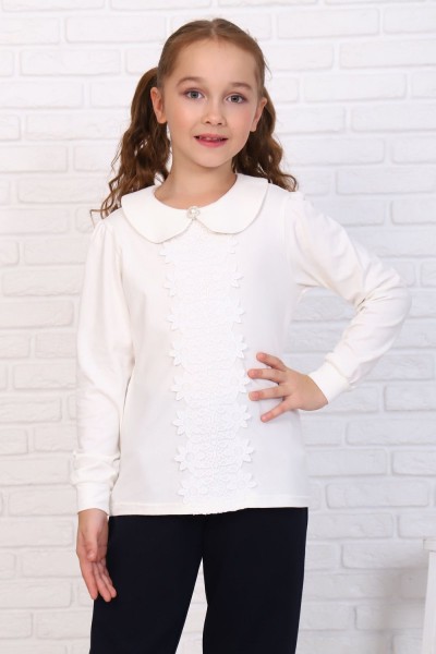 Тамара блузка длинный рукав детская - экрю (НТ)
