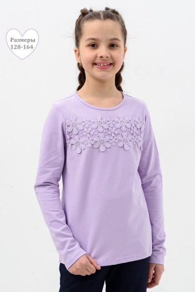 Блузка Аксиния дл. рукав - сиреневый (НТ)