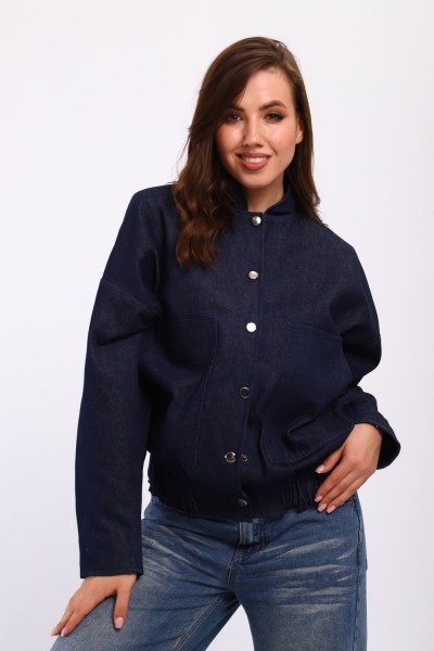 Женский бомбер 31953 - синий (НТ)