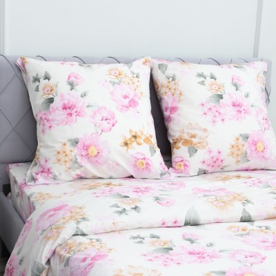 Пододеяльник поплин Цветочный рай - белый (НТ)