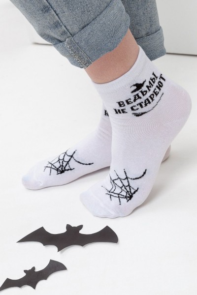 Носки женские Ведьма (набор 3 пары) - белый (НТ)